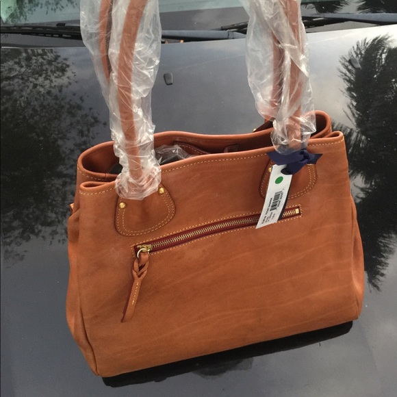 20% OFF!  NWT GIANT TAN Dooney Leather Pockets Weekender! HP:-) Happy July 4 '23 - Picture 3 of 8